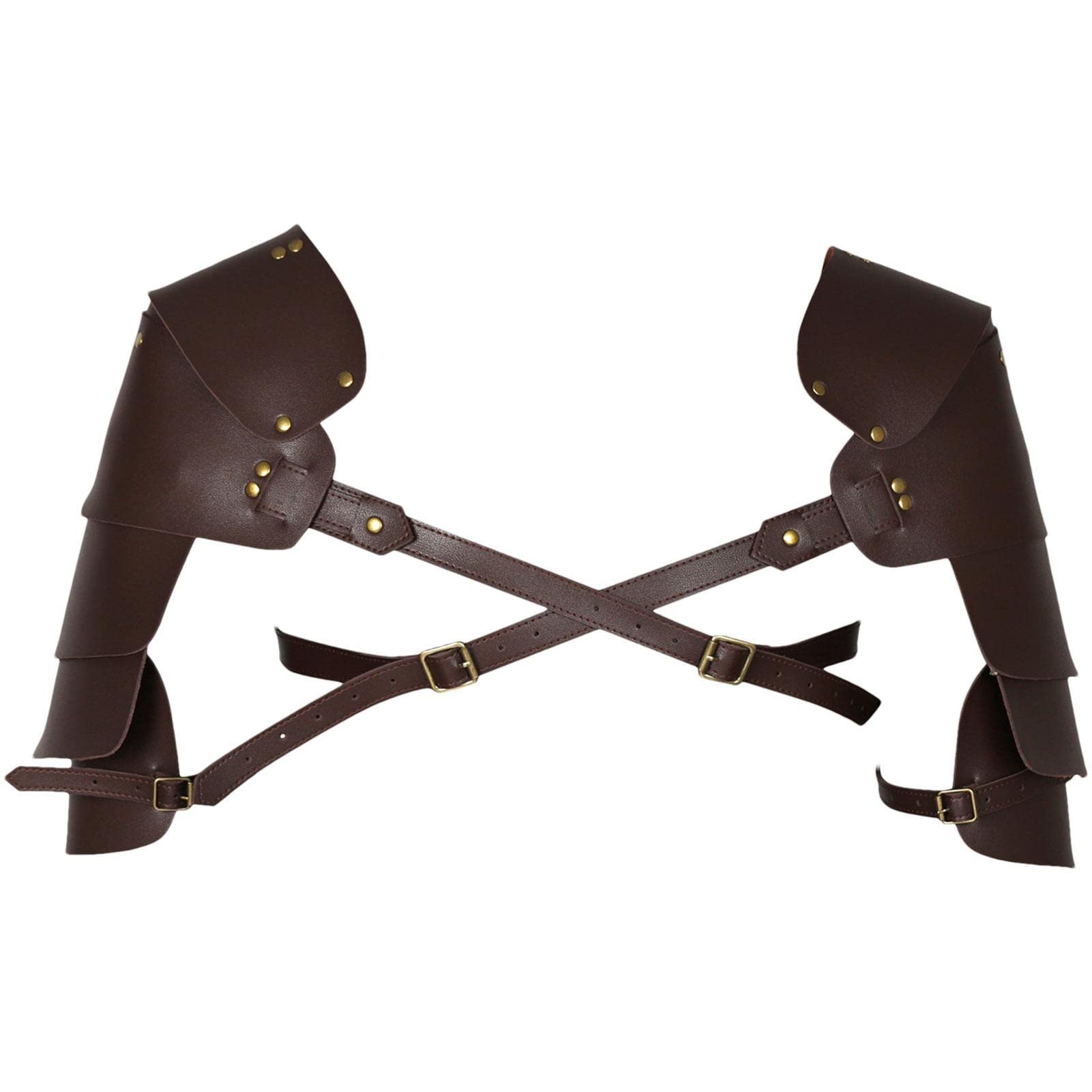 Armatura Spalle In Pelle Medievale - Cosplay Cavaliere, Regolabile, Per Halloween E Eventi - Foto 7