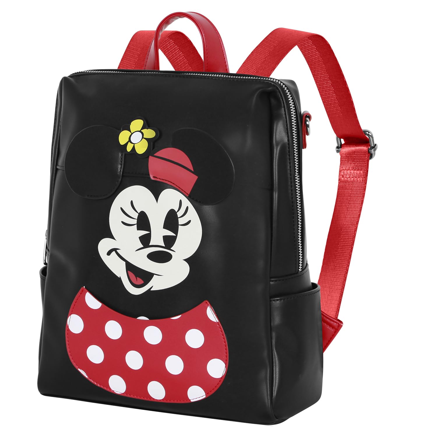 Disney Minnie Mouse Face-Shield Backpack, Black, 28 x 33 cm, Capacity 10 L