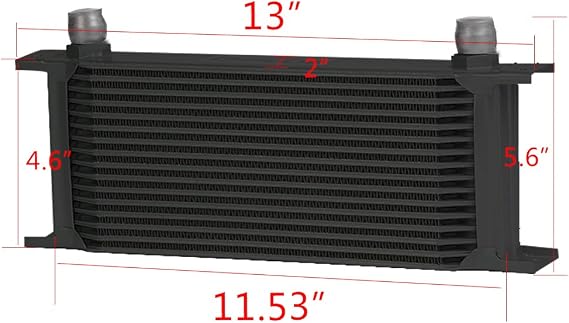 New 16Row An10 Aluminum Engine Oil Cooler Kit Compatible For BMW Mini Cooper S Supercharger R53 2001-2006 Black 2002 2003 2004 2005