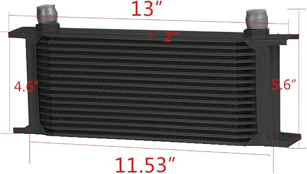 New 16Row An10 Aluminum Engine Oil Cooler Kit Compatible For BMW Mini Cooper S Supercharger R53 2001-2006 Black 2002 2003 2004 2005
