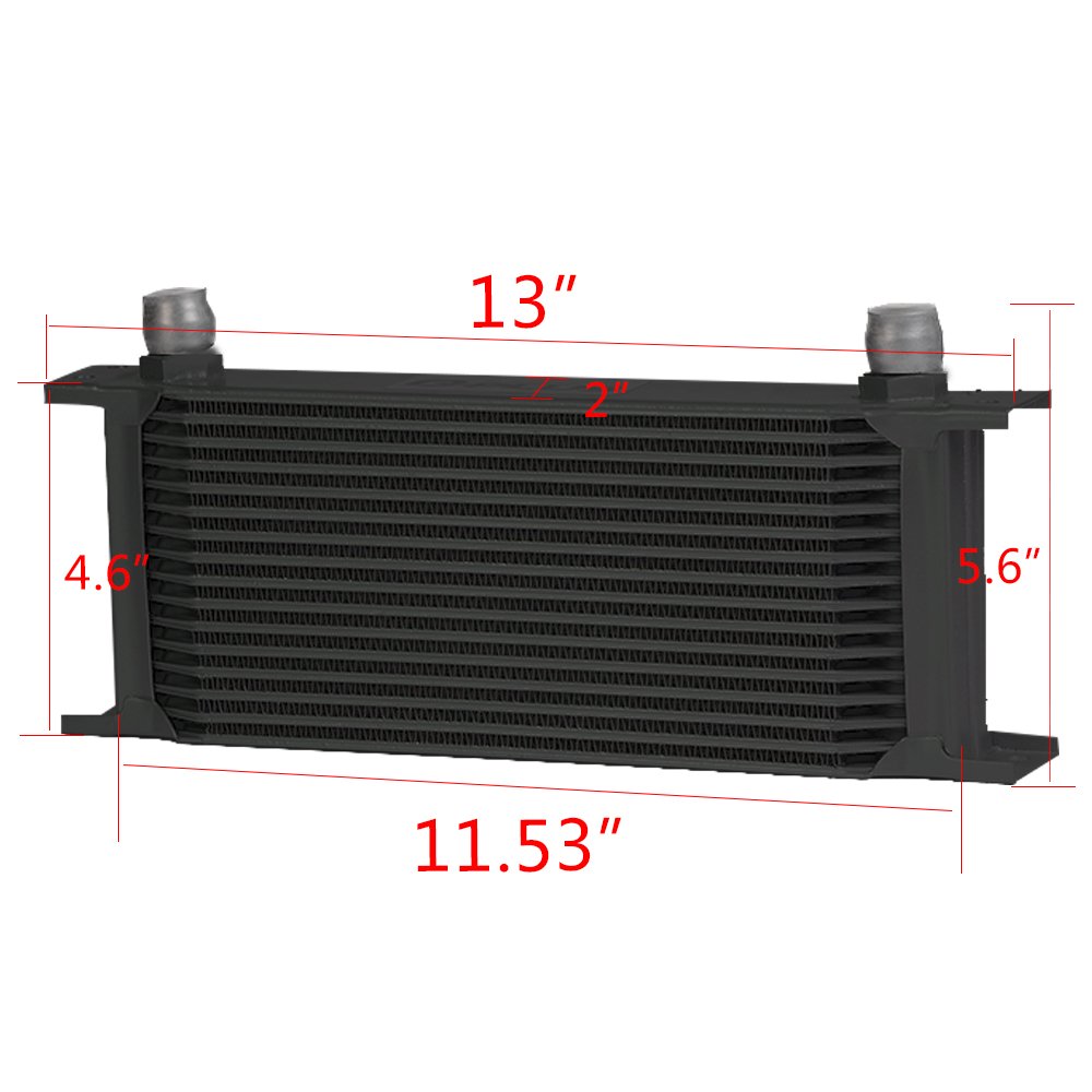 G-PLUS 16 Row Aluminum Transmission Oil Cooler Kit Compatible With BMW N54 Engine Twin Turbo 135 335 3 Series E82 E90 E92 E93 2006-2011