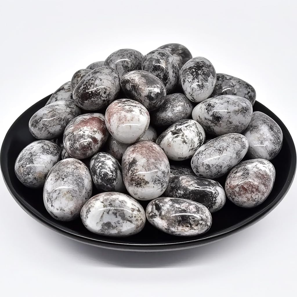 Yooperlite Healing Crystal Stone Set - 24 Pieces, 0.6" Natural &amp; Polished Stones for Healing, Meditation, Reiki, Chakra, Crafting &amp; Decoration