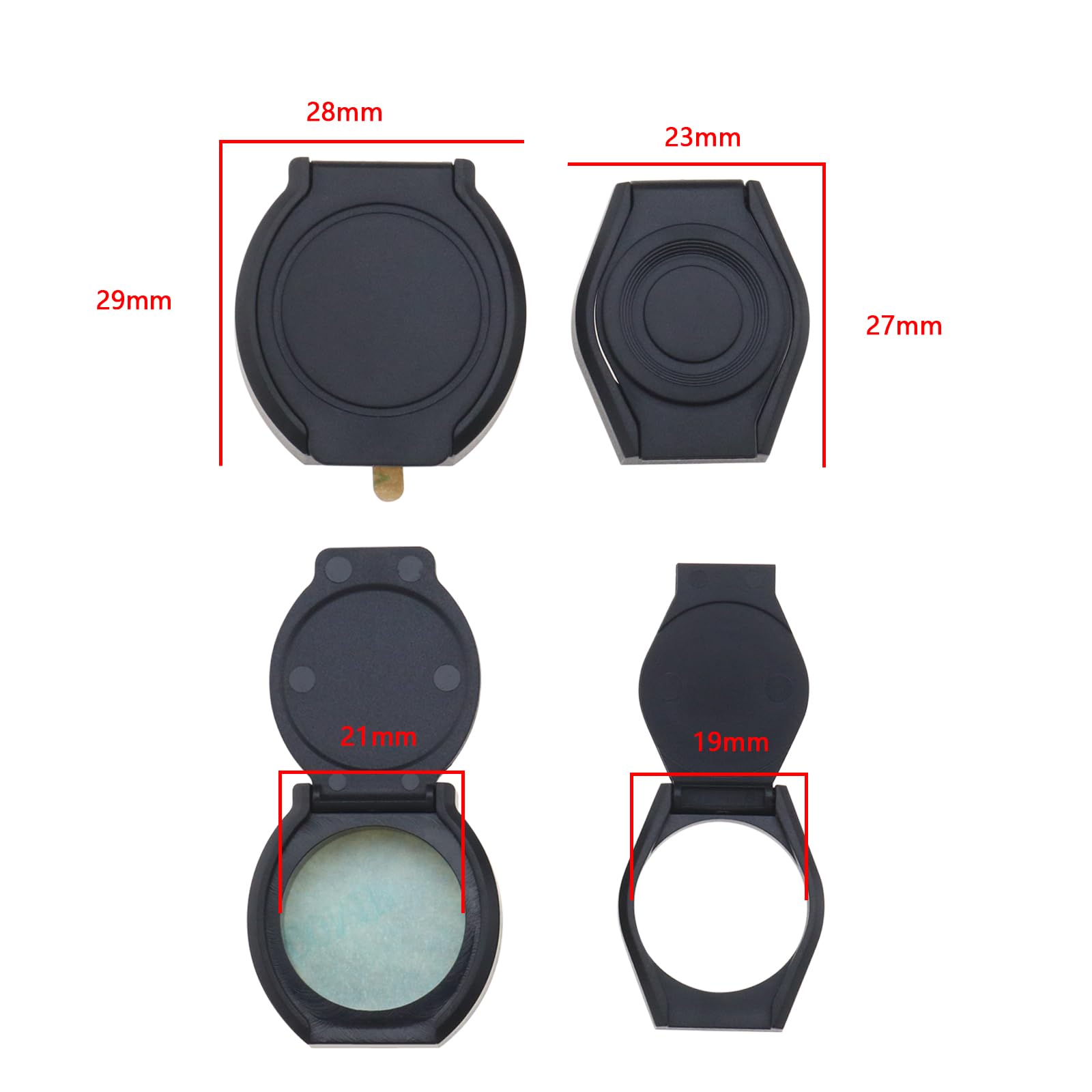 6-Pack Privacy Shutter Lens Covers For Webcams - Self-Adhesive Camera Protectors (Black)