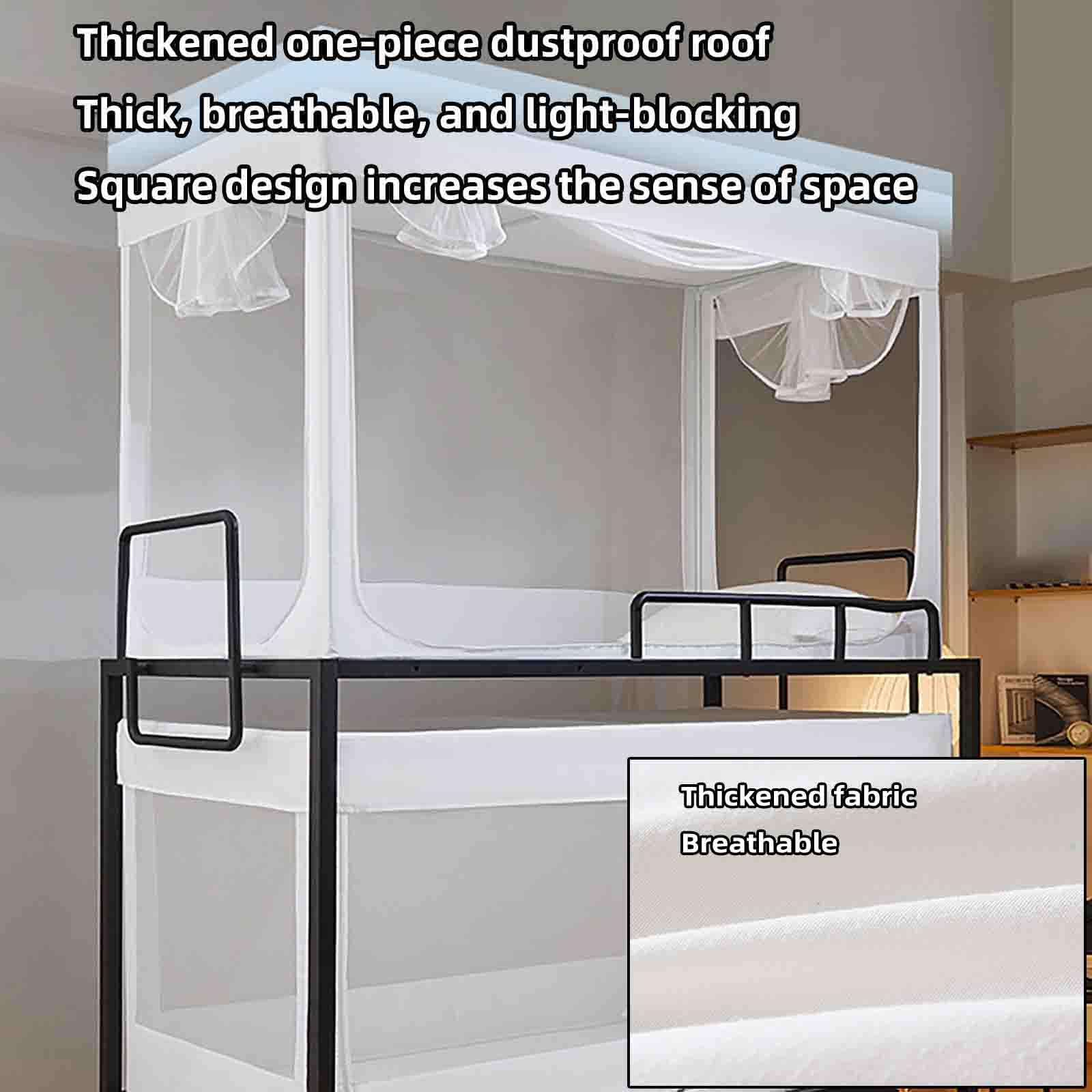 JUSHZ Bettvorhänge Moskitonetz Reise Reisebett Mückennetz Bett Mosquito Net (80×190×90cm,White)