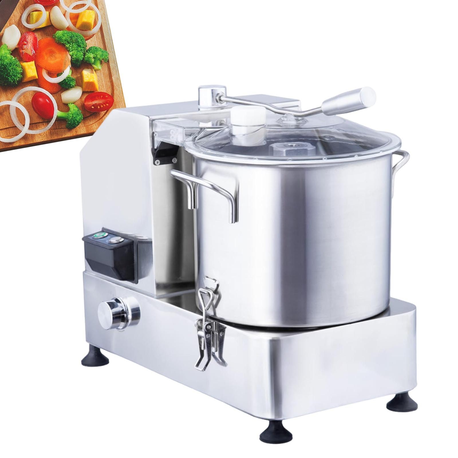Sunseota 6L/9L/12L Food Processor & Vegetable Chopper, Commercial Meat Grinder 9L-1800W