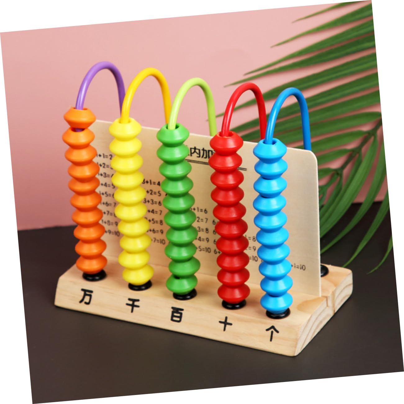 Ábaco de Madera Cuentas para Contar, Juguete Educativo para Niños Pequeños, Tamaño Mediano, Pieza Segura sin Rebabas, Herramienta Matemática para Aprendizaje y Desarrollo