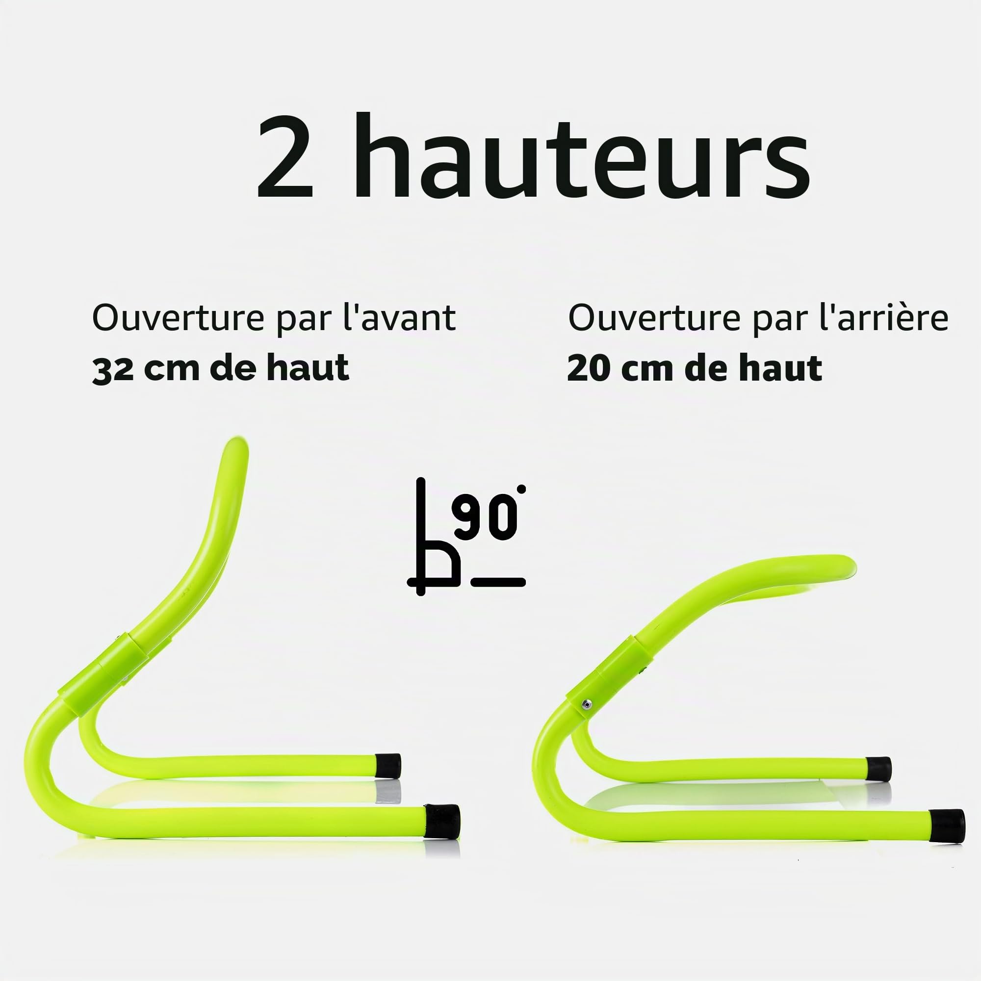 Fizyo Haies d'entraînement réglables – Set de 5 Haies Robustes pour Football, Soccer, Agility, Coordination, Fitness, Exercices Sportifs, entraînement Sportif, pliométrie – Vert