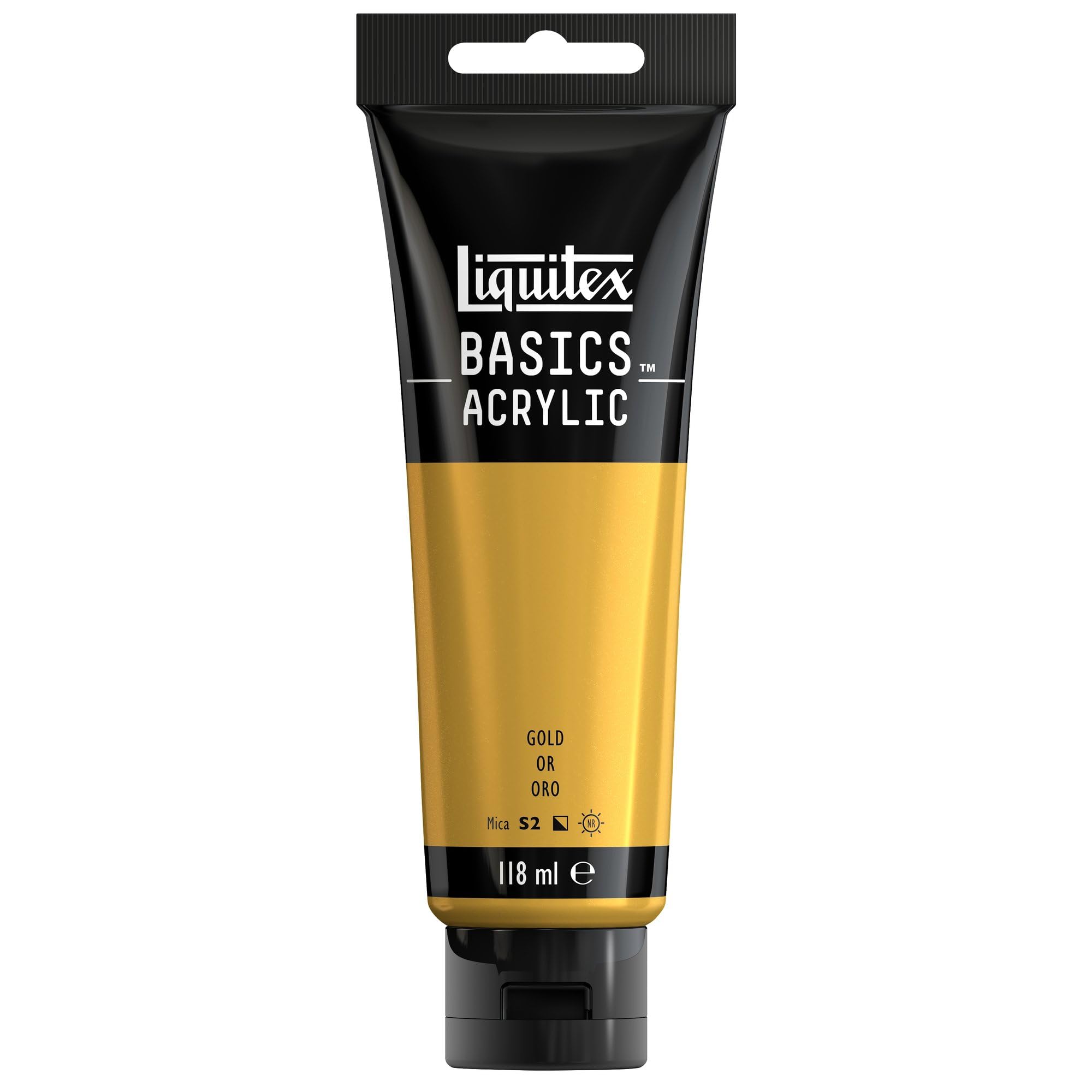 LIQUITEX Basics Acrylic Paint, Gold, 118 ml Tube