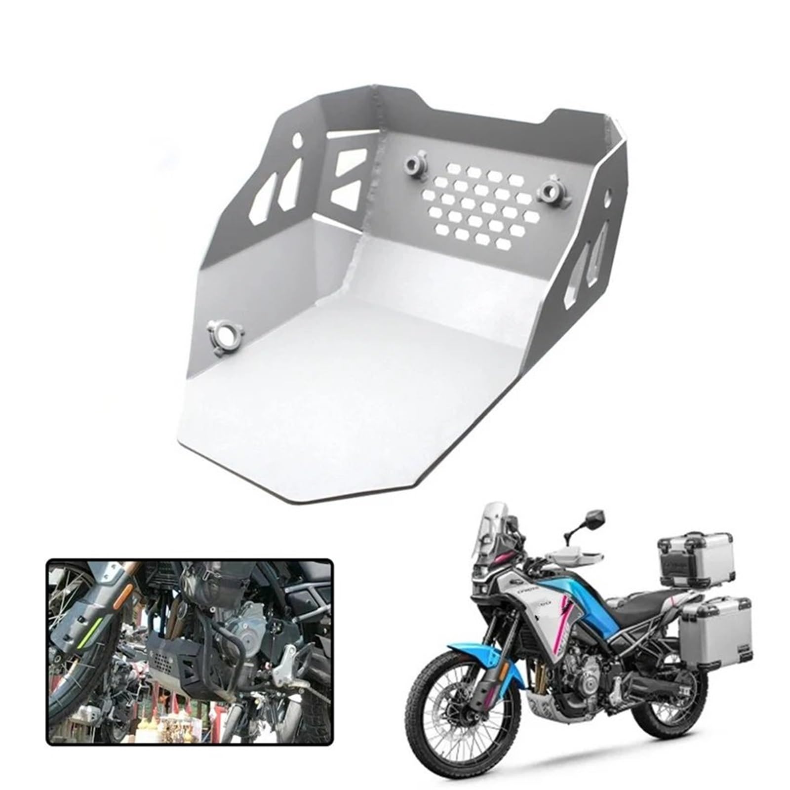Adatto per CFMOTO CF450MT in lega di alluminio per motocicletta, piastra protezione del telaio motore, copertura Telaio per motocicletta(12)