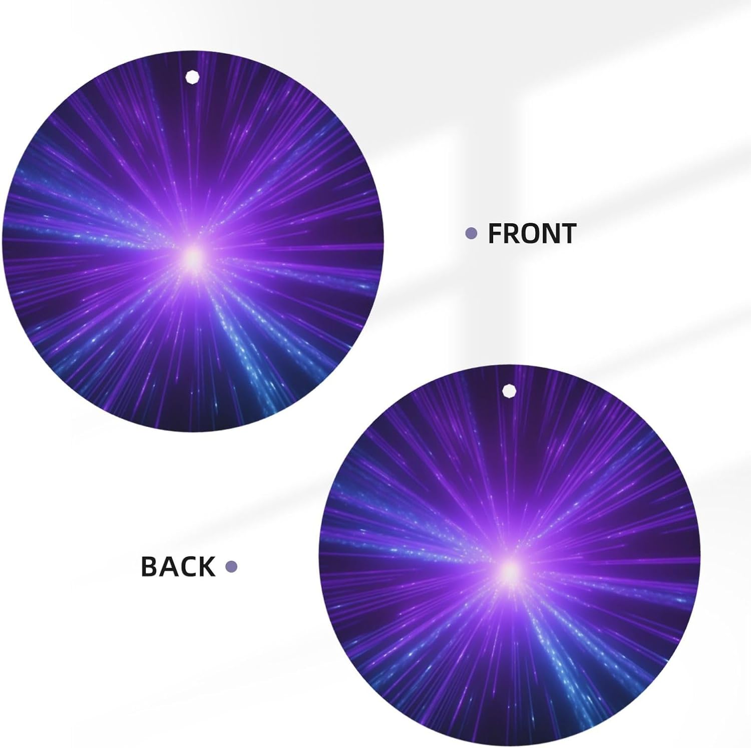 Car Air Freshener 24 PCS Purple Blue Light Rays Hanging Car Air Fresheners Auto Interior Decor Card Freshener Strong Scented Card Lavender Cars Scents for Office Bedroom Close Drawer Round Shape