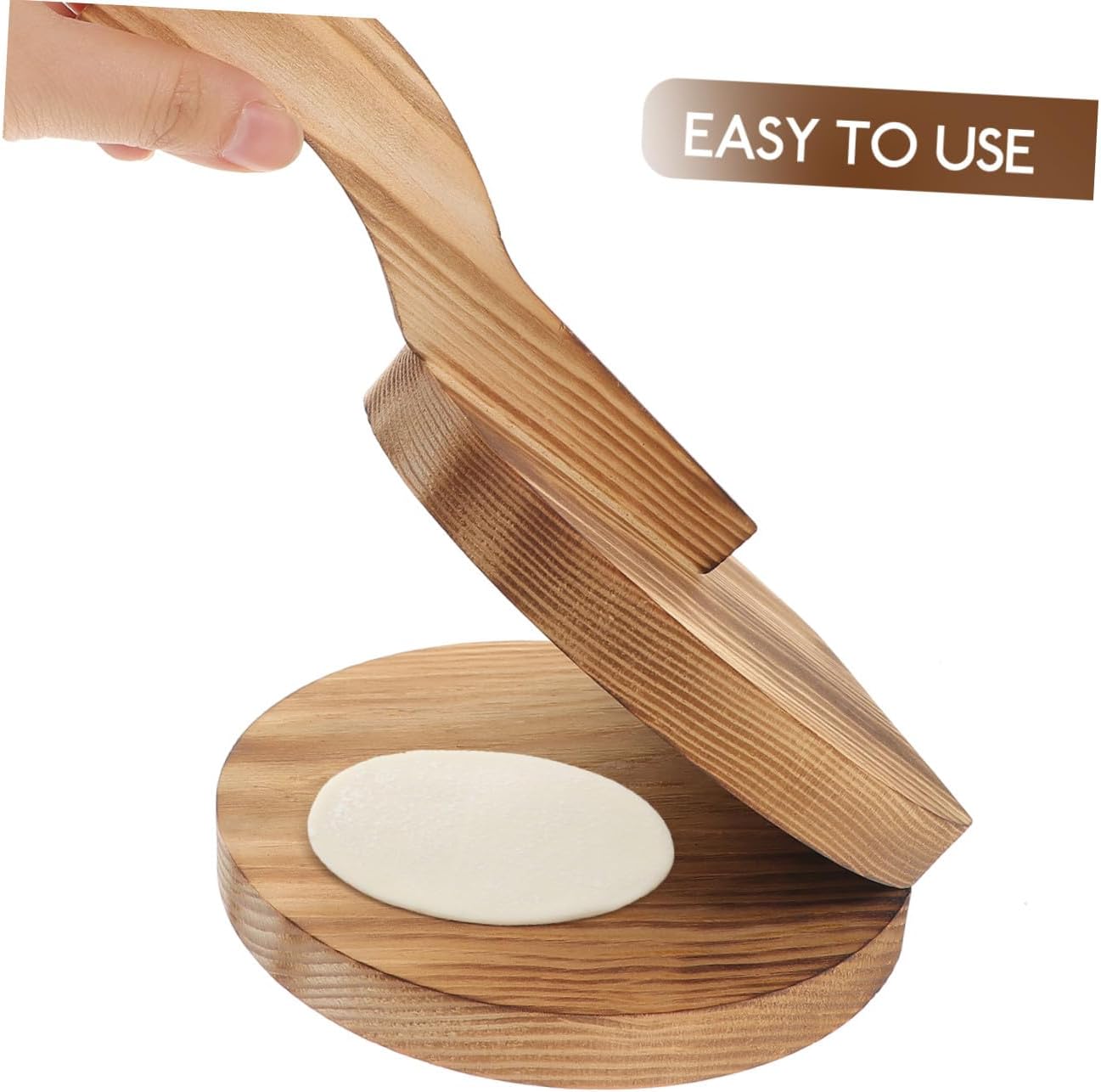 PRETYZOOM Wooden Dumpling Press Tool Manual Presser for Uniform Dumpling Wrappers Kitchen Gadget for Making Noodles and Pastry Housewarming