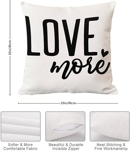 Miniatura 2 de Funda de almohada romántica para el día de San Valentín funda de cojín Love More para boda compromiso aniversario decoración del hogar para sofá