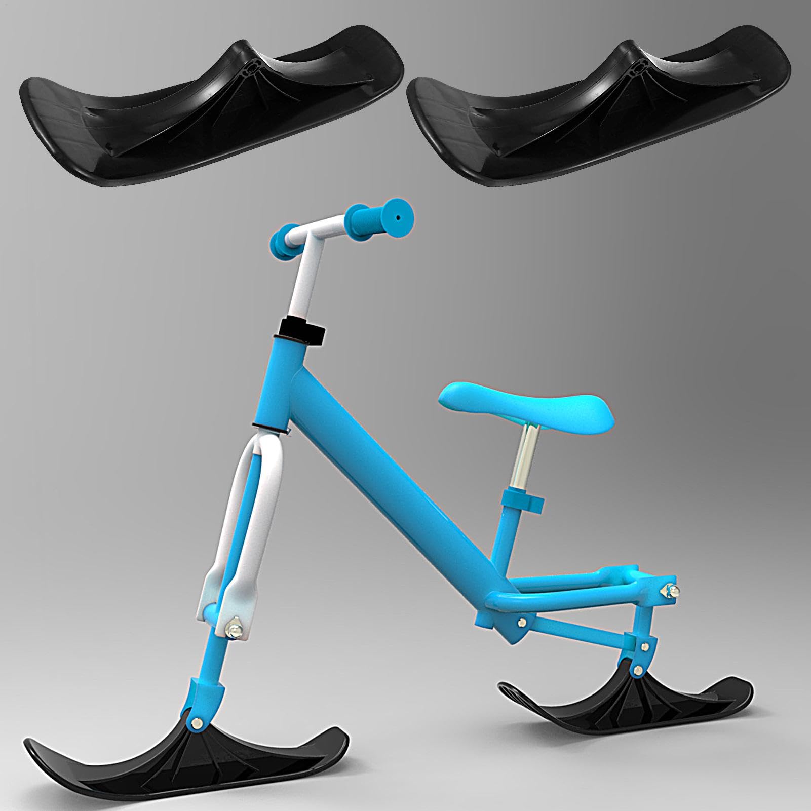 2X Monopattino da Sci per Slitta da Neve, per Slitta da Neve per Bicicletta da Esterno Invernale per Bambini e Pattini da Sci, Parti di Ricambio del Kit di Conversione per Scooter da Sabbia