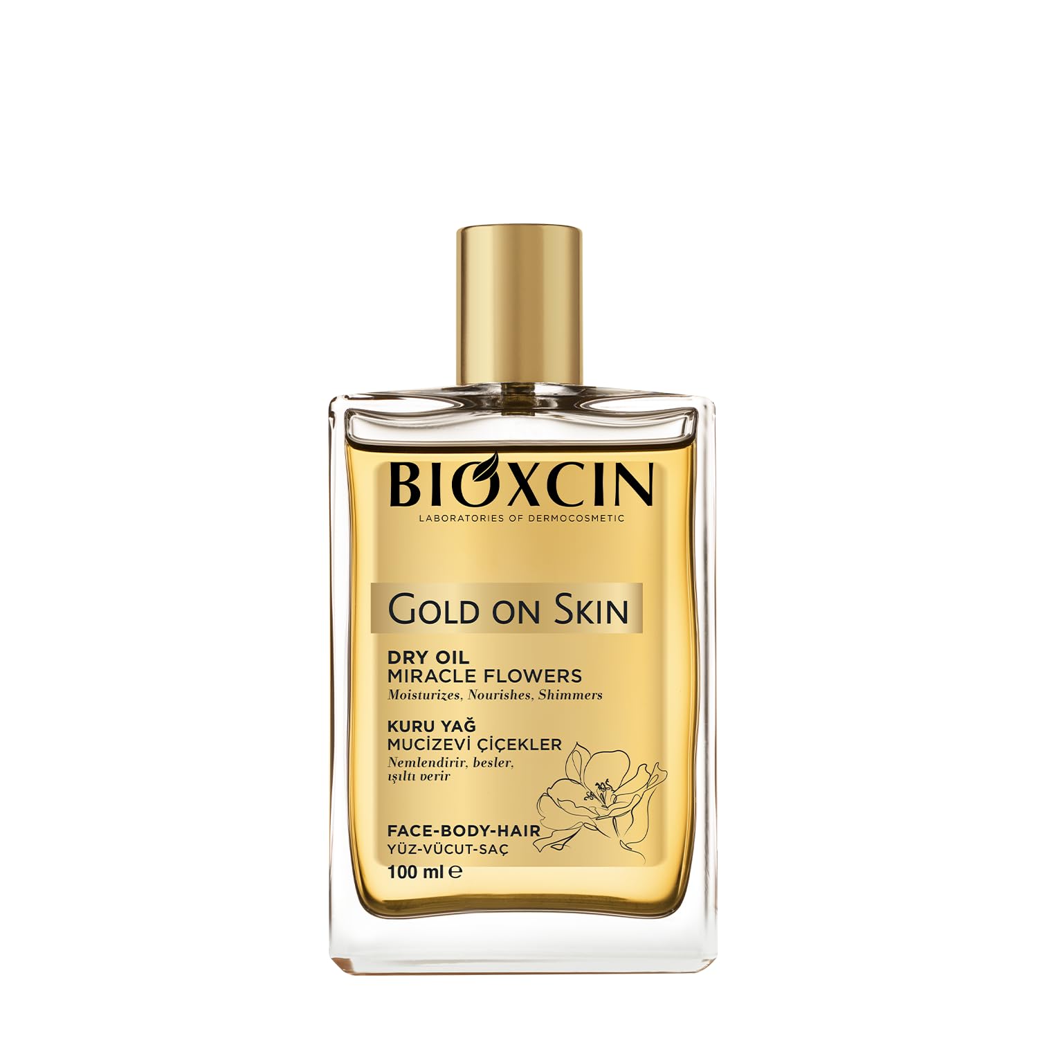 Bioxcin Gold On Skin Kuru Yağ – Yasemin, Manolya, Hanımeli, Kalendula ve Hindistan Cevizi Yağları İç