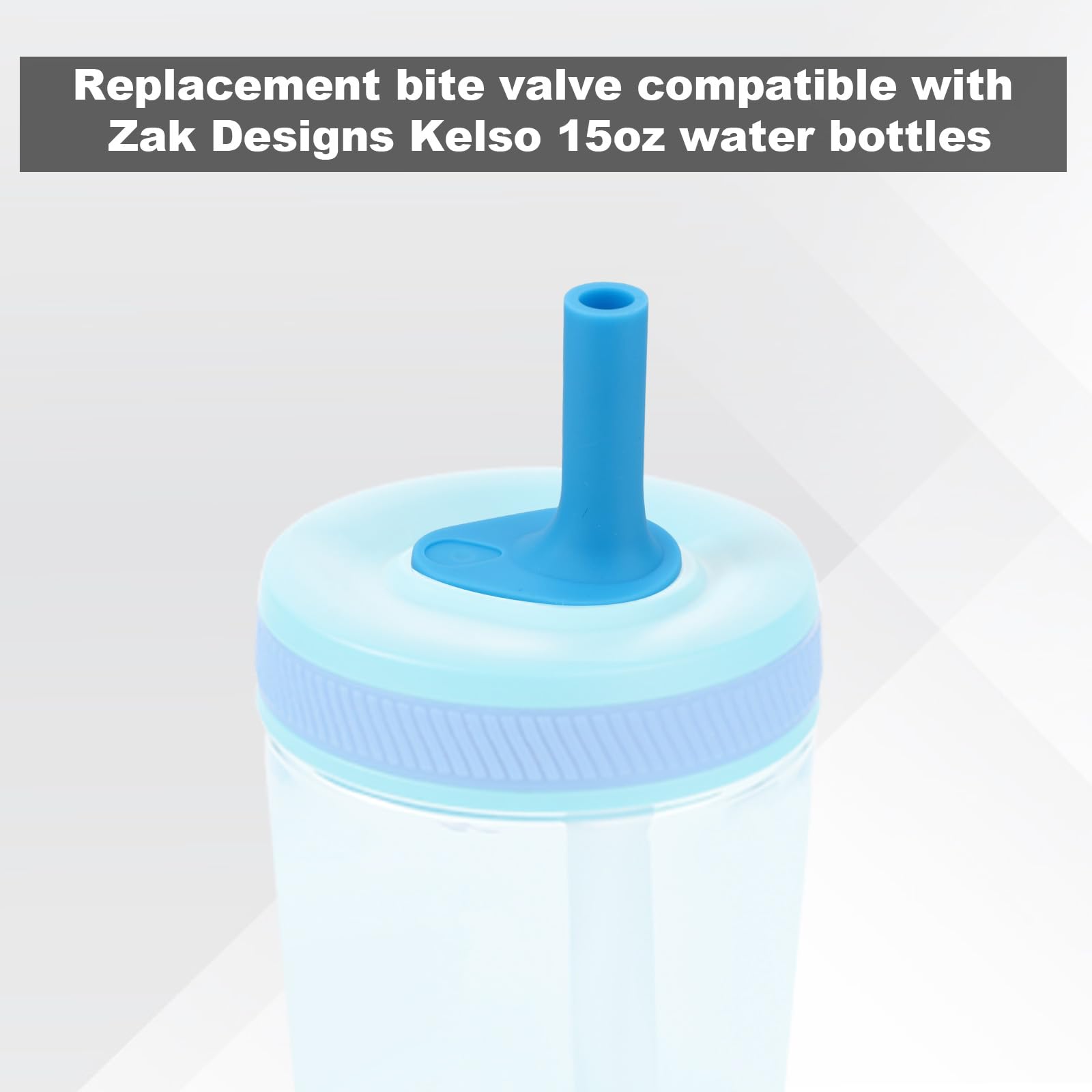 12 Pcs Replacement Bite Valves for Zak, Silicone Nozzle Replacement Parts BPA Free Reusable Straw Cup Lid Accessories Compatible with Zak Designs Kelso 15oz/16oz Water Tumbler Bottle - 4