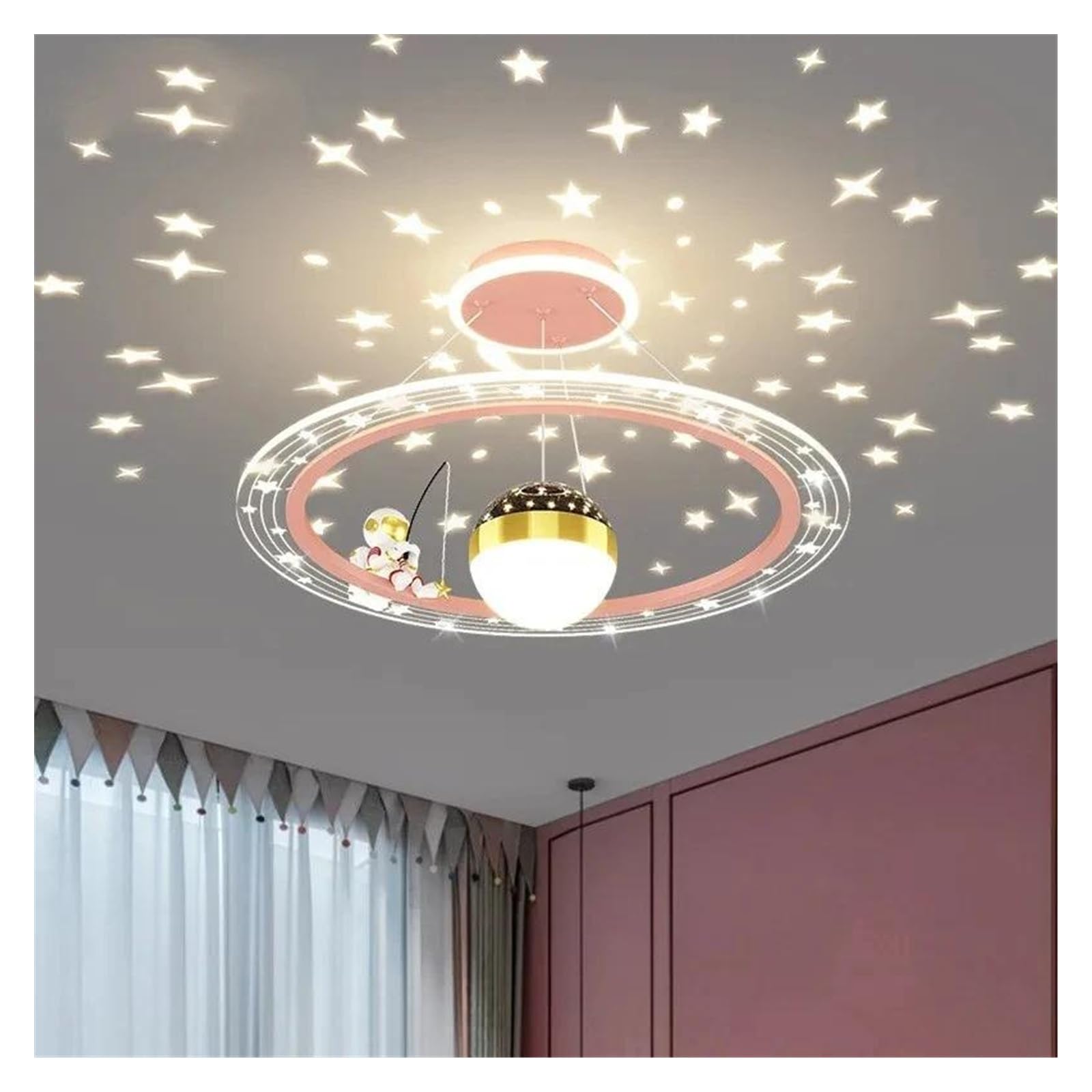 KLXSIVU Chandelier Light, Modern Children Led for Living Restaurant Room Nursery Child Bedroom Home Decoration Hanging Lamp Lusters Fixture