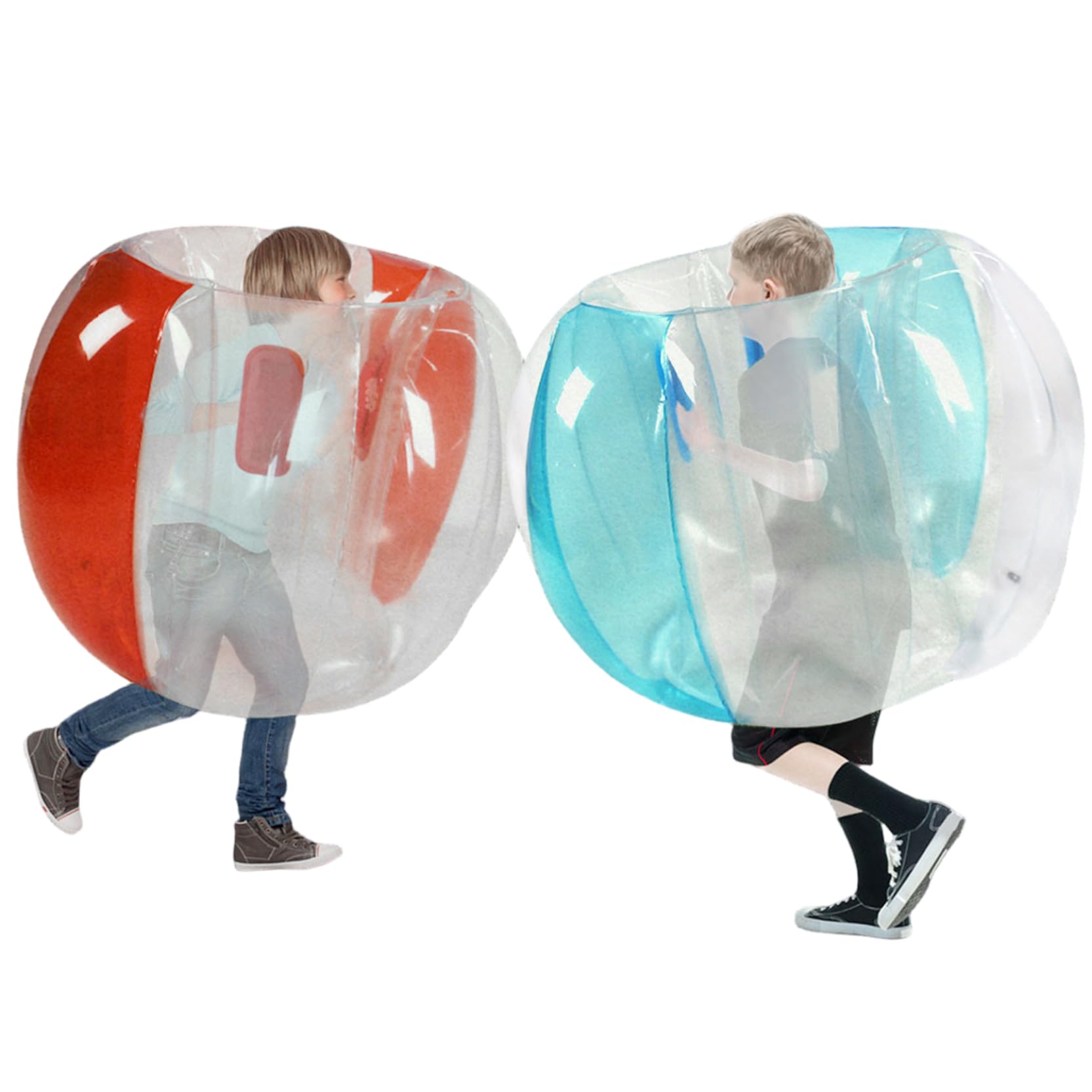 Uanqfegy Inflatable Bumper Balls for Kids, 2Pcs PVC Human Hamster Ball for Playground Yard, 35x29.5