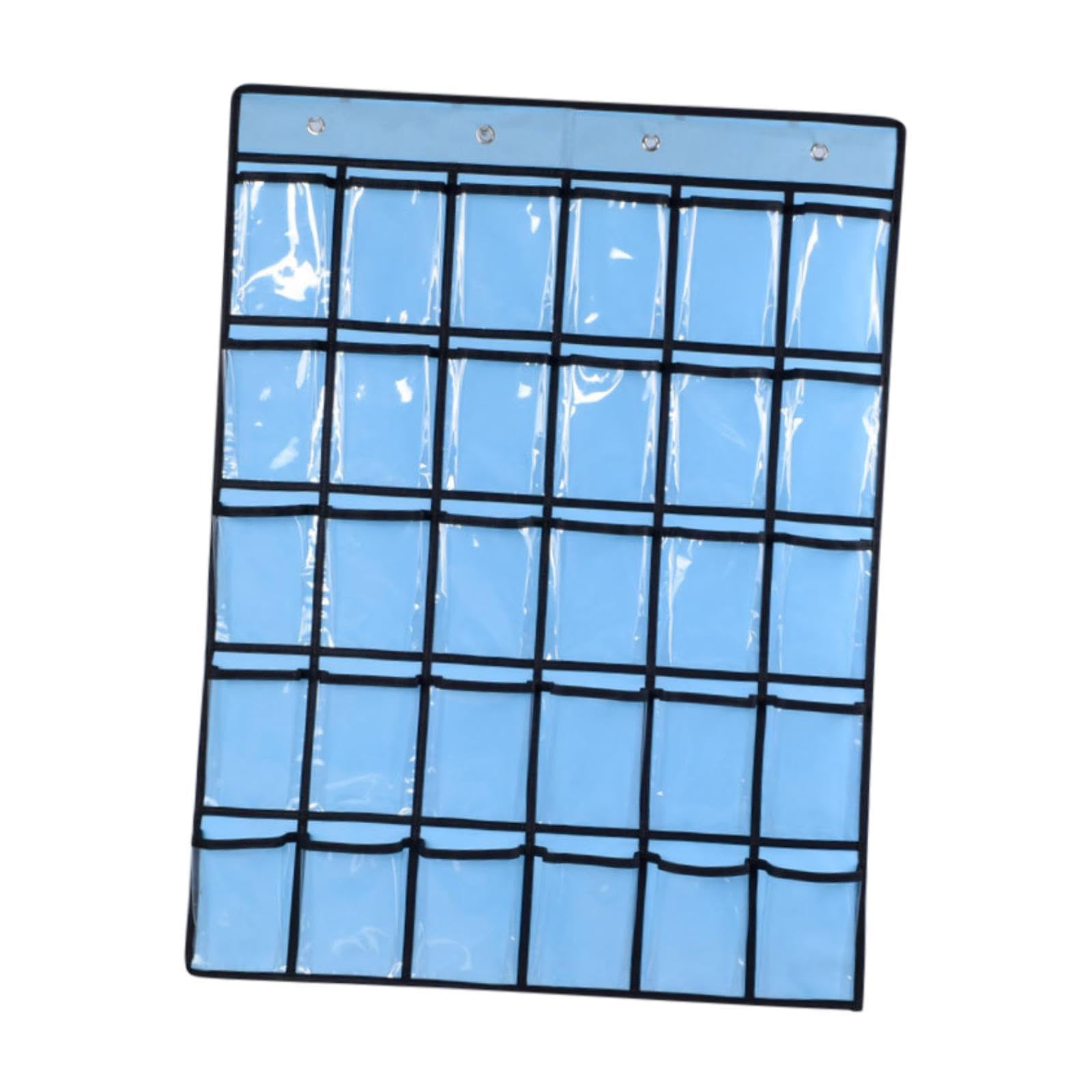 Classroom Pocket Chart Multipurpose Wall Hanging for School Dormitory Blue-image-35