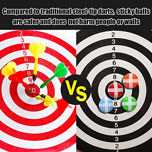 image for Skylety 20 Pieces Sticky Balls for Fabric Dart Board, Dart Hook and Lo