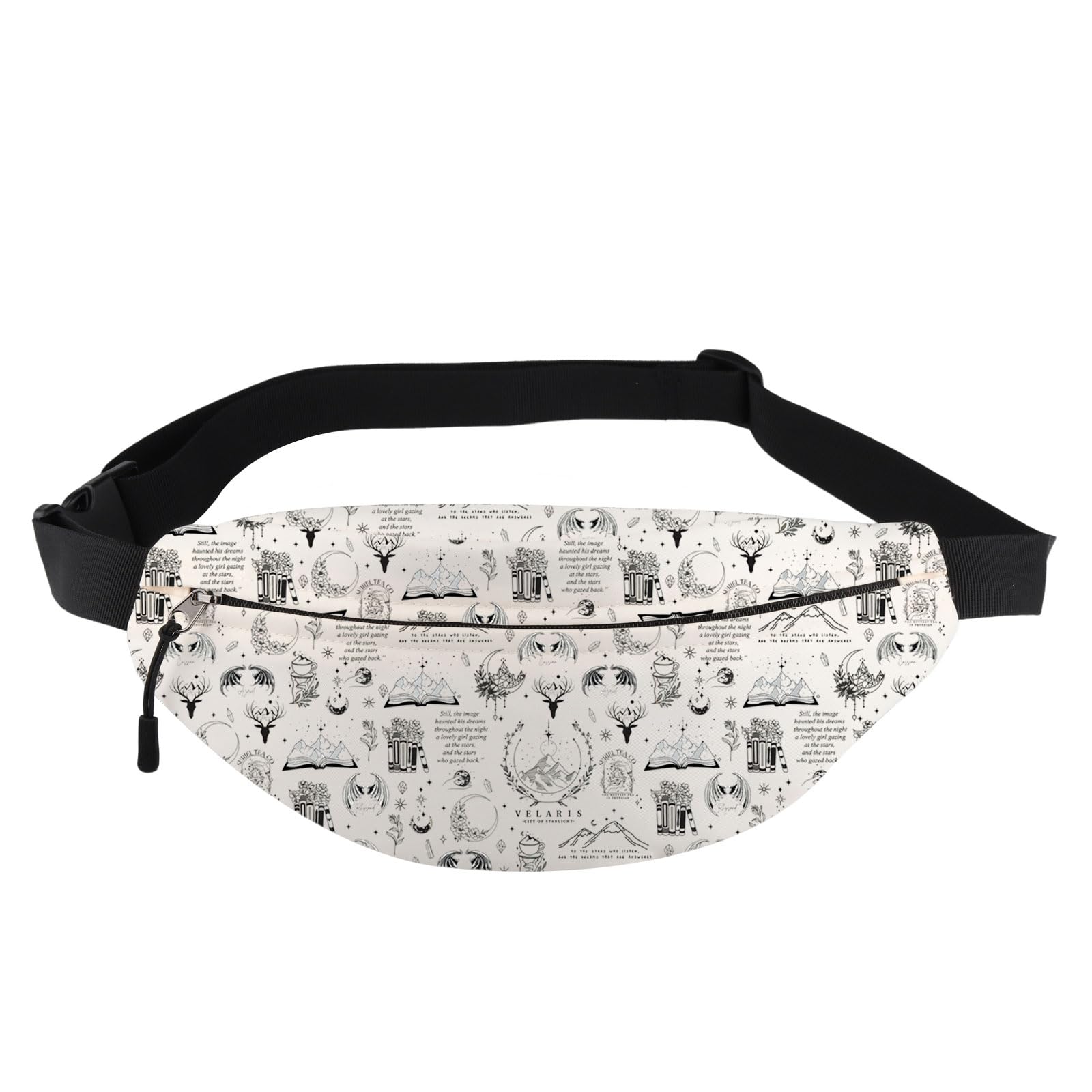 Literature Theme Waist Bag Fantasy Novel Inspire Gift Night Court Fanny Bag Bookish Gifts (Vela Fb)