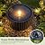 Giantex 18" Round Outdoor Water Fountain with 6 LED Lights, Stone Gray Resin Sphere Waterfall Feature with Adjustable Pump, Lighted Bubbling Fountain for Garden Patio Porch Decor (17.5" Dia. x 14" H)