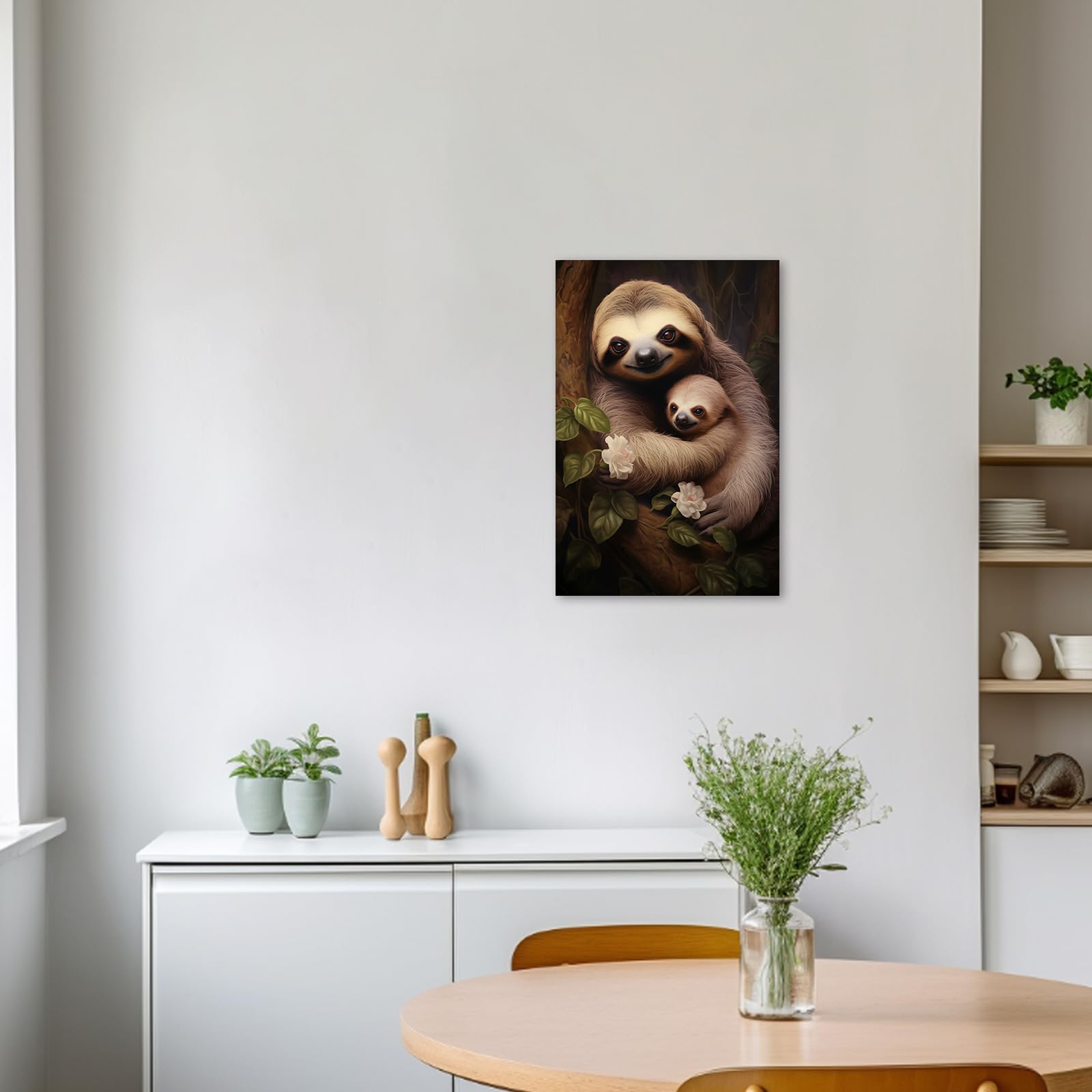 ナマケモノ  絵画  (額縁付)   ソフトパステル ナマケモノ 絵画 (額縁付) ソフトパステル 最高品質の
