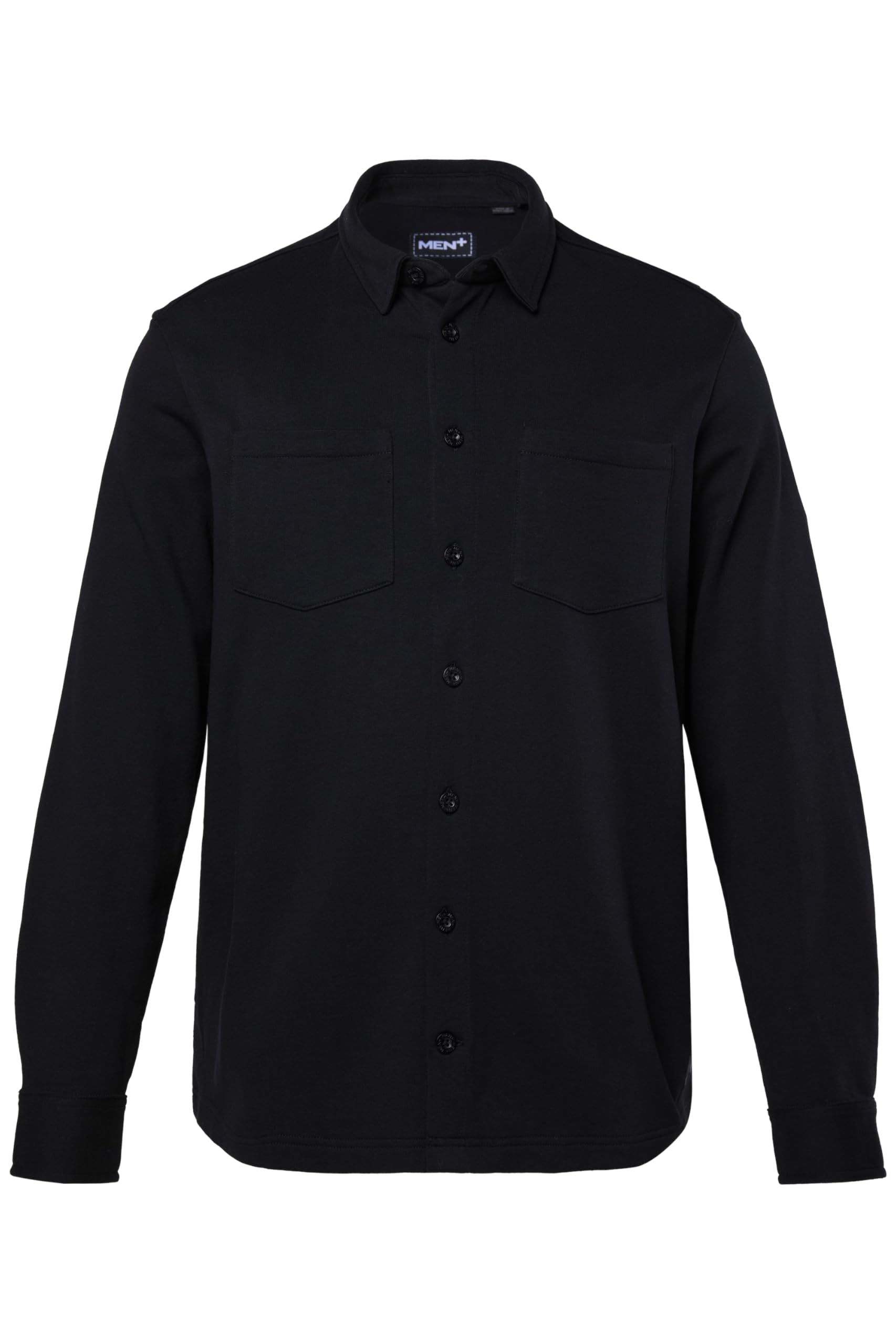 Men Plus Herren große Größen Übergrößen Menswear L-8XL Sweat-Overshirt, Langarm, Hemd, Kentkragen 844296