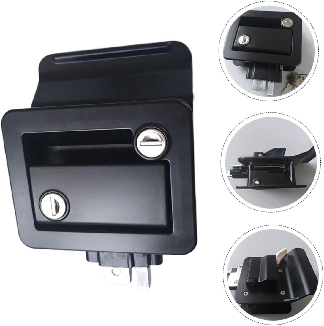 RV Door Lock Zinc Alloy Camper Door Latch Double Access Safety Lock for Travel Trailers Zinc Alloy Construction with High Hardness for Reliable Camper and Trailer Entry