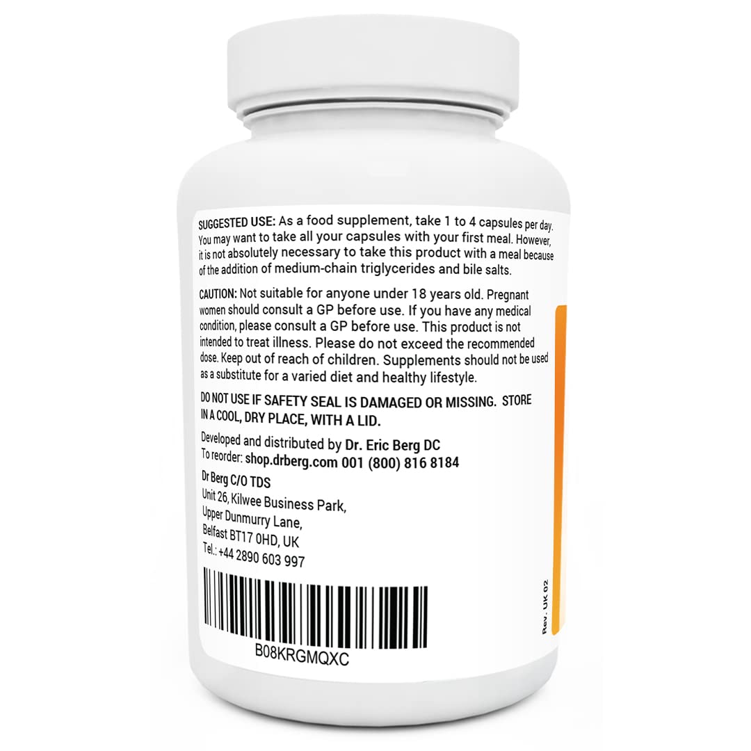 Buy Dr. Berg's D3 & K2 Vitamin D3K2 Supplement w/Purified Bile Salts