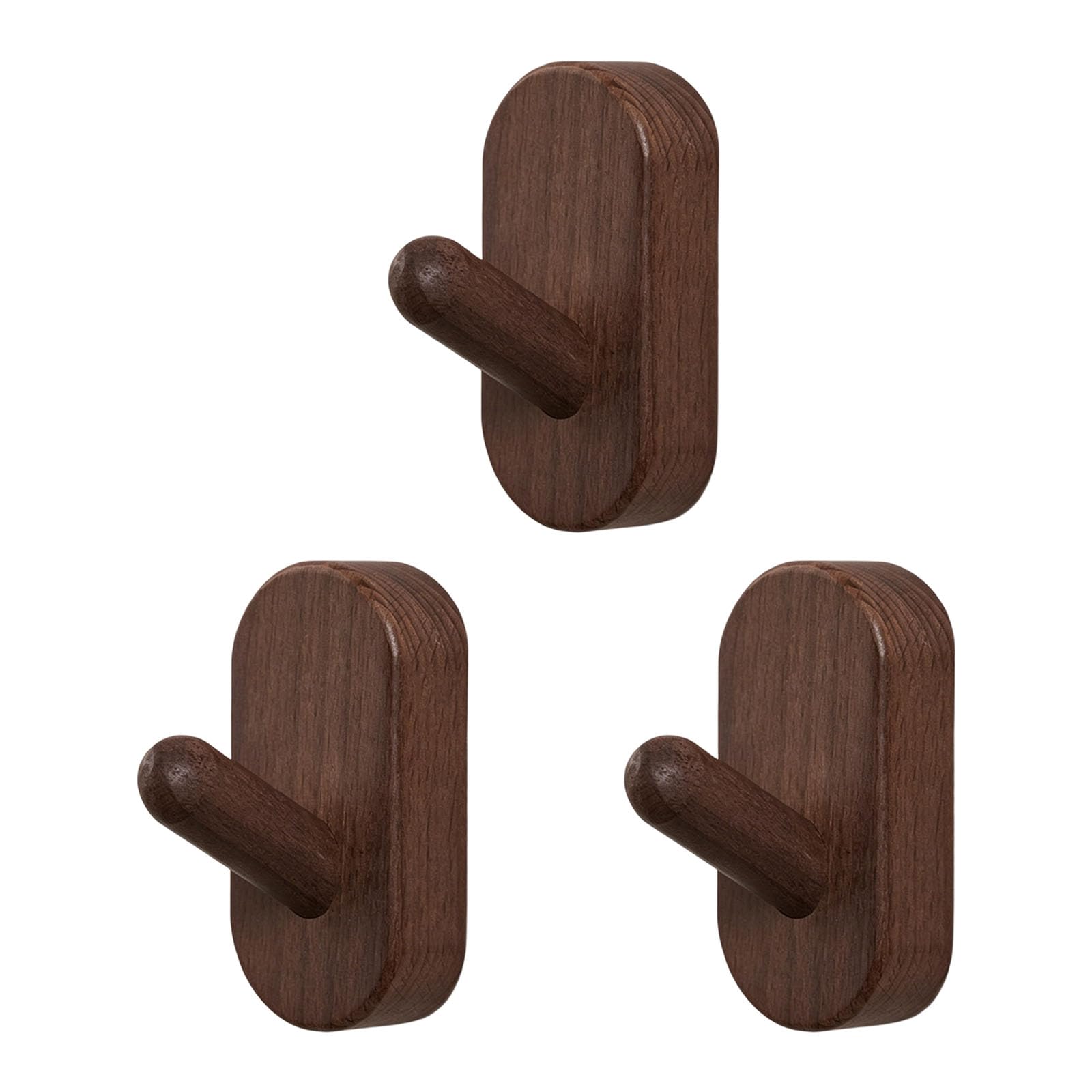 Msioytog Sturdy Wood Mounting Hook Two Shape Available Sturdy Construction for Daily Use in Various Room Skin and Stick Hook