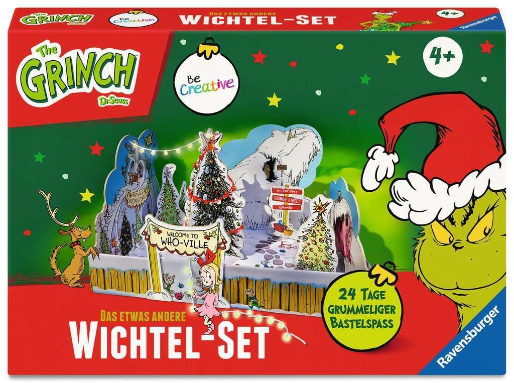 Ravensburger BeCreative Grinch Gnome Set - Craft Set for Children from 4 Years, Gnome Door Set & Secret Santa Pranks for Girls and Boys, Gnome House - 12028009