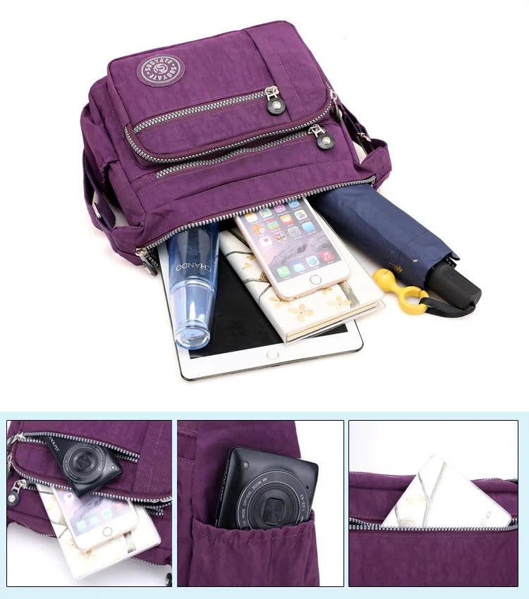 Image of ketmart Crossbody Bags Waterproof for Women Handbags Shoulder Bag with Adjustable Strap Women's Crossbody Purses polyester Fabric.