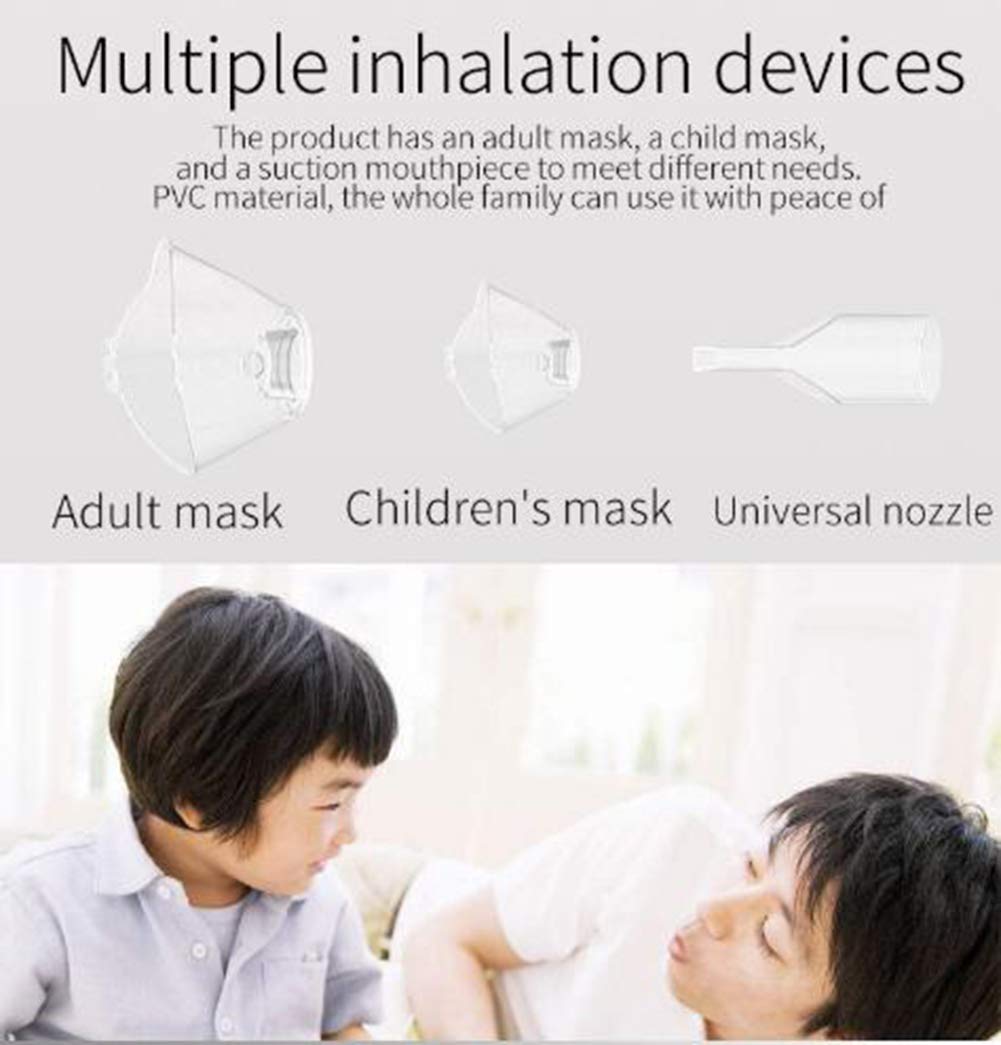 Mini portátil de vapor inhalador máquina de mano humidificador vaporizador de aire fresco Viajes niebla inhalador para Adultos y Niños,Gris