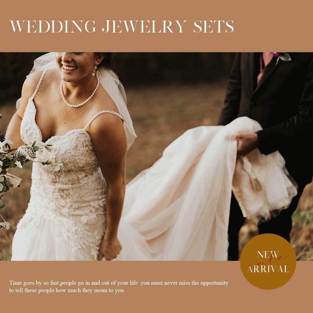 Brishow Green Necklace and Earring Set Rhinestone Formal Wedding Jewelry Sets for Women - Image 7