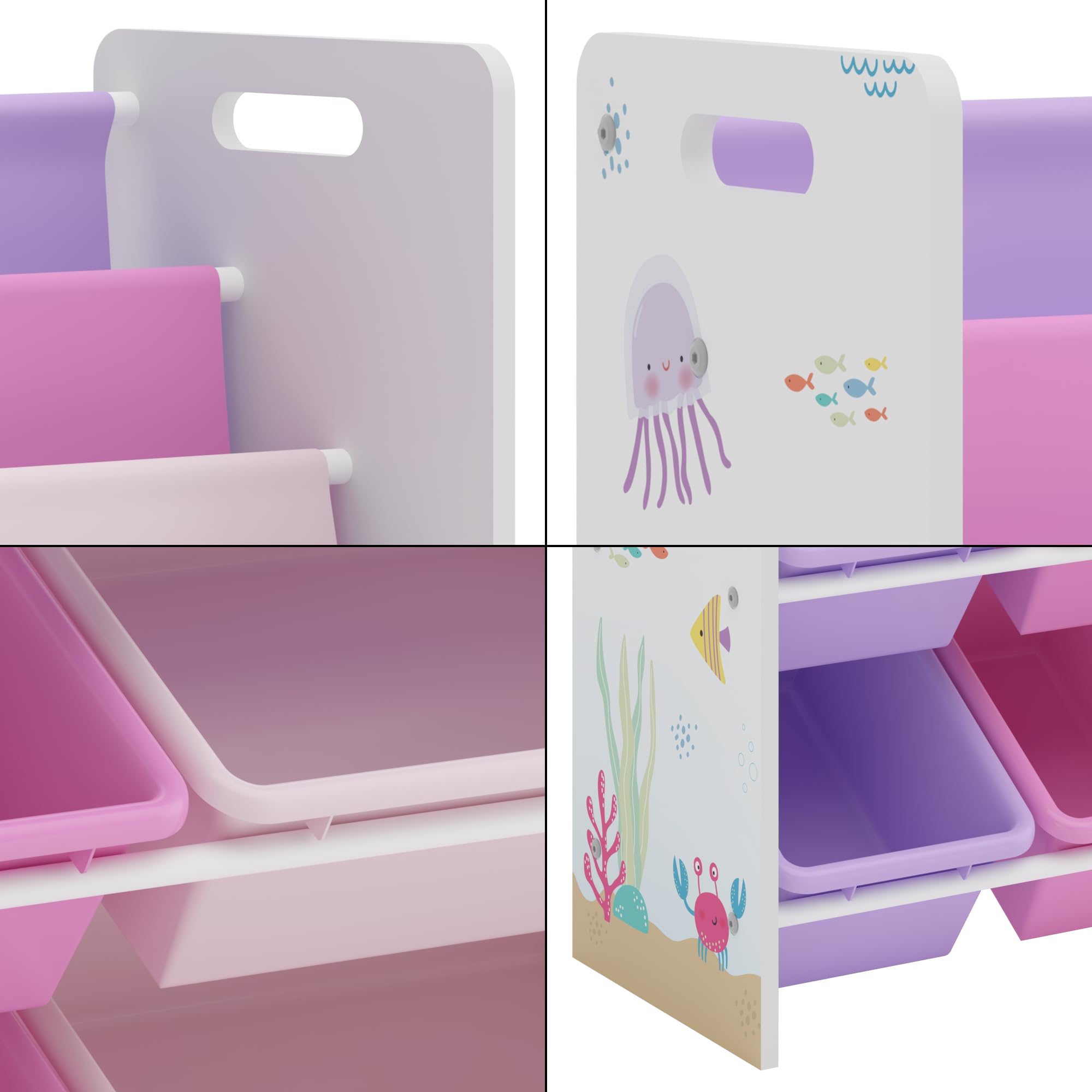 Étagère Pour Enfants Aarnskona 70 X 63 X 30 Cm à Motif Aqua Dream [en