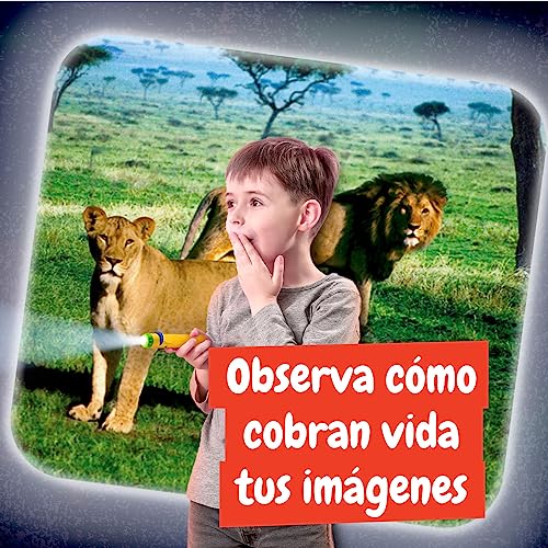 Science4you Linterna Animales para Niños 4+ Años - Proyector com 24 Imágenes de Animales, Linterna Infantil Incluye 24 Imágenes y Poster de Animales, Regalo Educativo para Niños de 3 4 5 6+ Años 4 Science4you Linterna Animales Para Niños 4+ Años - Proyector Com 24 Imágenes De Animales, Linterna Infantil Incluye 24 Imágenes Y Poster De Animales, Regalo Educativo Para Niños De 3 4 5 6+ Años