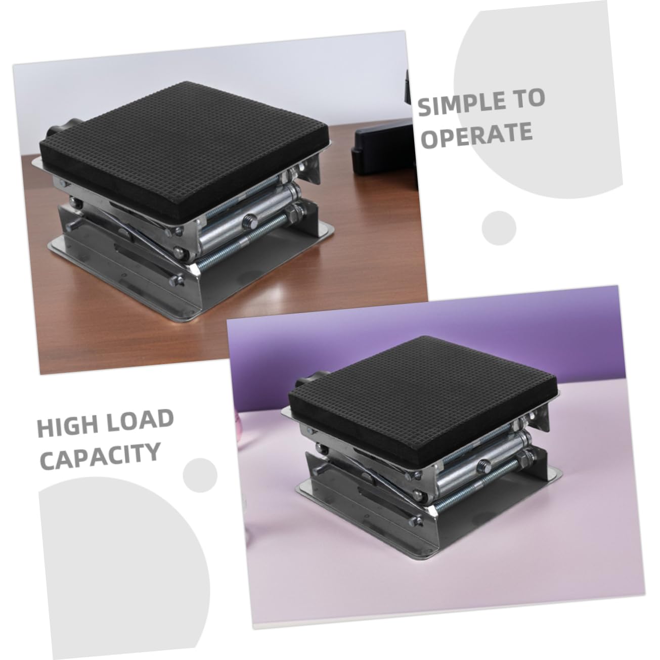 Mesa de elevación de acero inoxidable de 15 kg, plataforma de elevación de tijera, altura ajustable para soporte de laboratorio