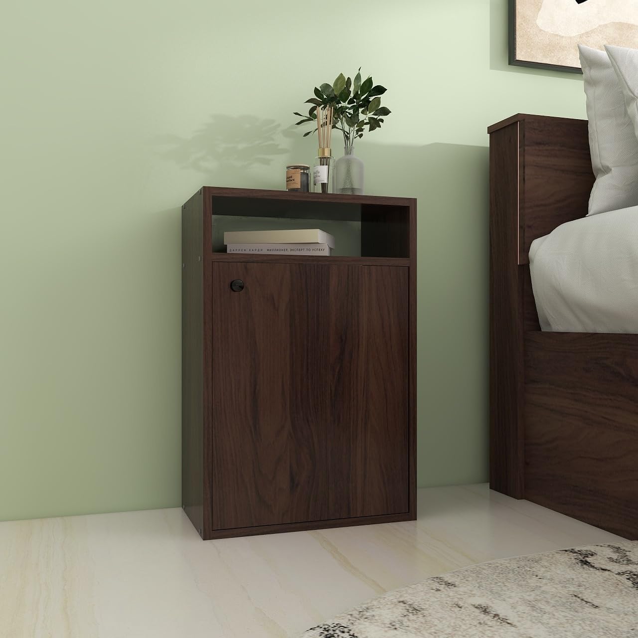See full amazon price history chart for Amazon Brand - Solimo Engineered Wood Bedside | 1 Year Warranty | Contemporary Bedside Table, EMI, Side Table with Book Shelves, Walnut Colour (Melamine Finish) Amazon Brand - Solimo Engineered Wood Bedside | 1 Year Warranty | Contemporary Bedside Table, EMI, Side Table with Book Shelves, Walnut Colour (Melamine Finish) (B0D583P1XK) Amazon Price History, Amazon Price Tracker