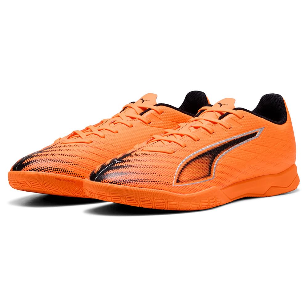 PUMA Unisex Ultra 6 Play IT Soccer Shoe, Heat FIRE Black-Glowing RED, 10.5 UK
