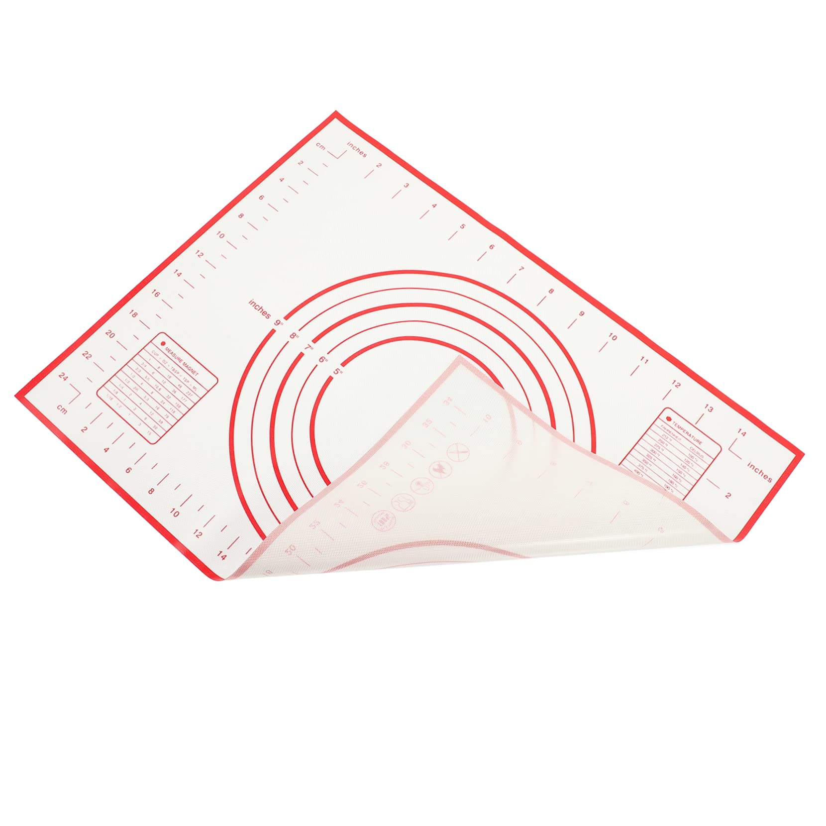 Alipis 6piezas Tapete De Silicona Antiadherente Para Hornear Mat De Pastelería Para Masa Para Cookies Pizza y Pan Resistente y Fácil De Limpiar