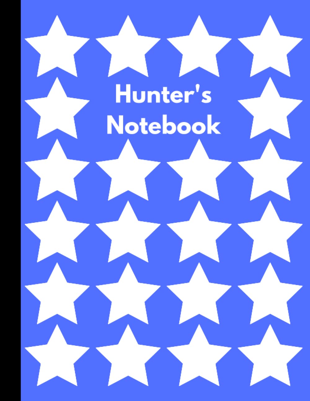 Hunter's Notebook: Personalised Blue Star Inspired Lined Journal