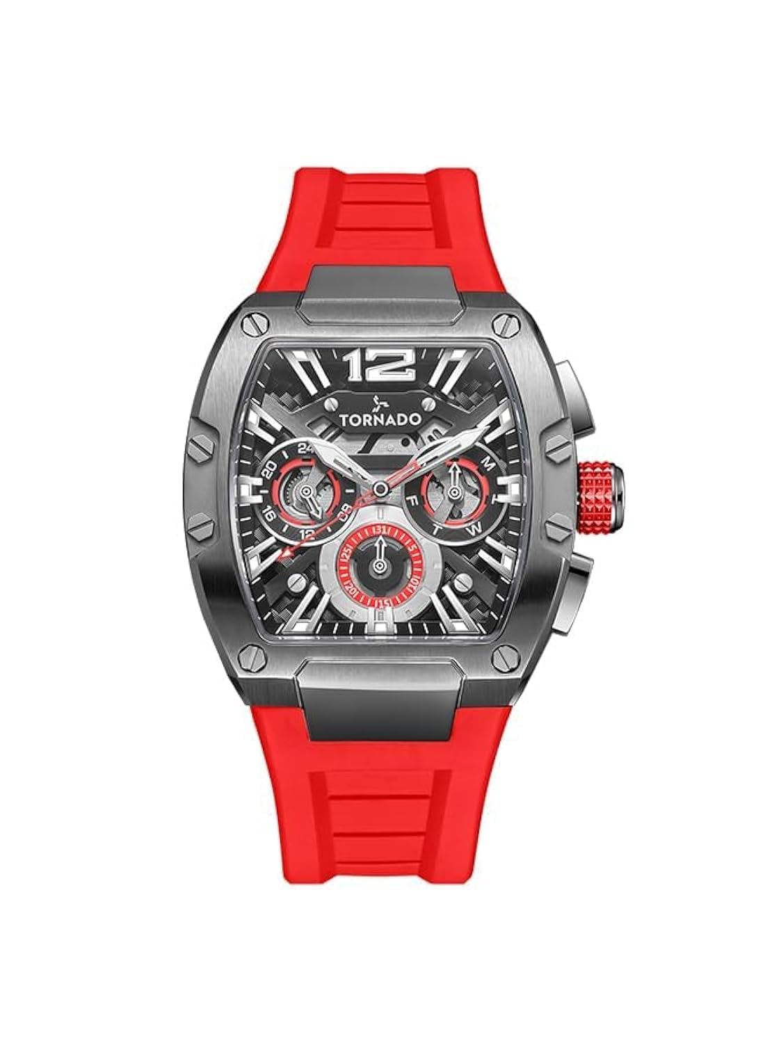 Tornado Xenith Mens VX9J,High Precision Japanese Quartz Movement Watch, Multi Function Display and Premium Flexible & Durable Silicone Strap - T23105-XSRB, Red, Red, Strap (B0D3T3Q928) Amazon Price History, Amazon Price Tracker
