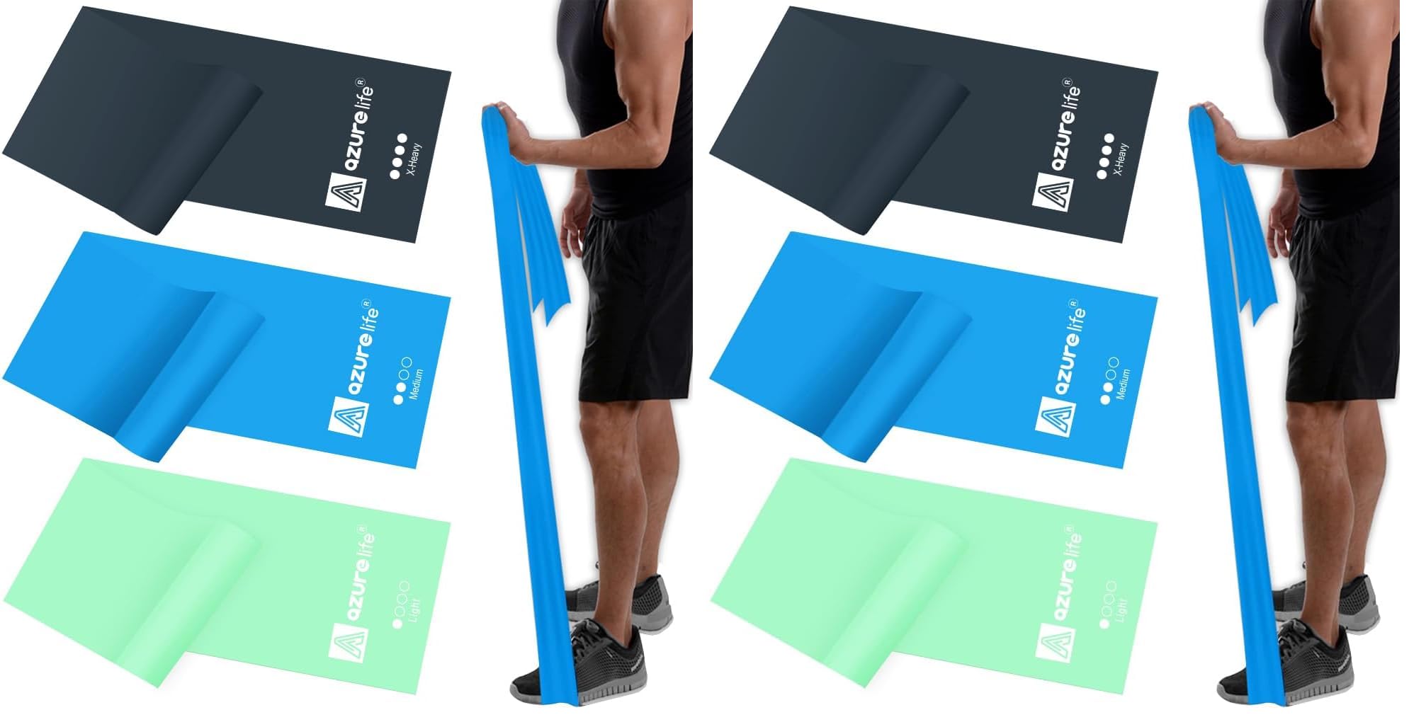 A AZURELIFE Resistance Bands,Professional Long Non-Latex Elastic Stretch Bands,Exercise Bands for Physical Therapy, Yoga, Pilates, Rehab, at-Home or The Gym Workouts, Strength Training — Amazon image 17