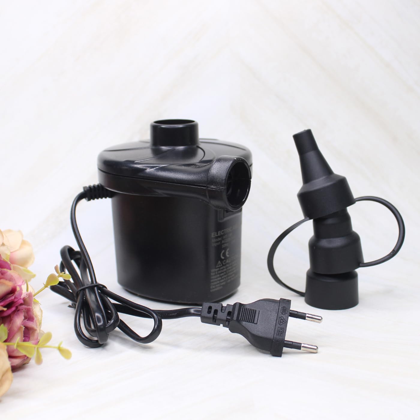 BOXO Electric Air Pump with 3 Nozzles for Quickly Inflates/Deflates Sofa, Bed, Swimming Pool Tubes, Air Bags, Mattresses Pack of 1-image-20