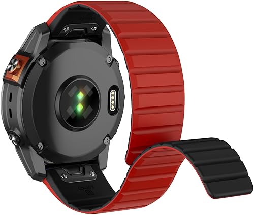 Miniatura 1 de ISABAKE Compatible con Fenix 6X7X Band, banda magnética de silicona de 1.024 in para relojes inteligentes Fenix 5XFenix 5X PlusFenix 3Fenix 6X