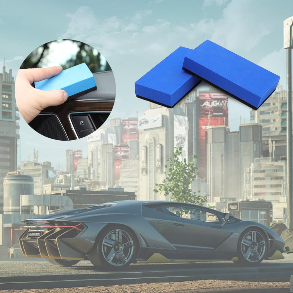 NiHome Lot De 4 Après-shampoings Pour Bois, Applicateur De Cire Et D'huile, Tampons Réutilisables En Microfibre Et éponge Pour L'entretien De La Planche à Découper Sans Rayures Et Polissage Polyvalent