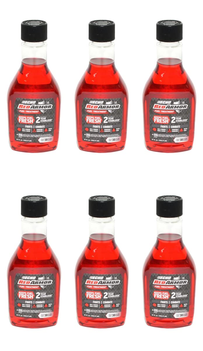Echo 6 PK Genuine 7550012 12 oz Red Armor Fuel Treatment 2-Stroke 4-Stroke