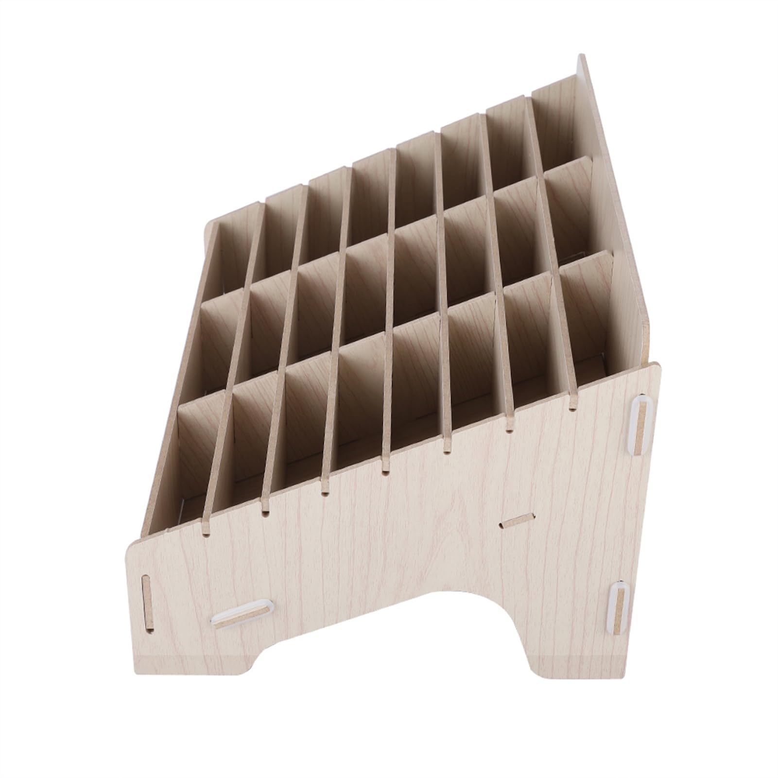 Organizador Teléfonos Móviles 24 Compartimentos Caja Almacenamiento Multifuncional Madera