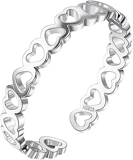 925 Silver Solitaire Rings for Women | Adjustable Contemporary Style | 92.5 Sterling Silver & Diamond Like Brilliance Sparkling Zirconia | Lovely Gift