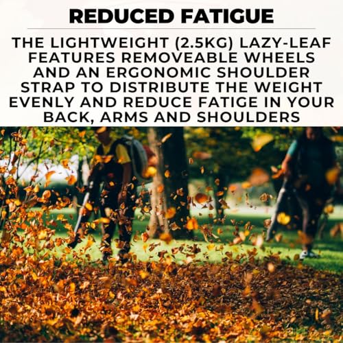 Electric Garden Leaf Blower Vacuum and Shredder - 3-in-1 - Lightweight 2.6kg - 10m Cable, Shoulder Strap, 35L Zipped Bag, Wheels - For Lawns, Paths, Patios, Driveways & More - 4
